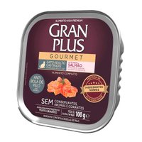 Patê Anti Bolas de Pelo Gran Plus Gourmet para Gatos Castrados Sabor Salmão 100g