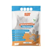 Areia Higiênica P3T Bentonita Premium Natural Para Gatos 4Kg