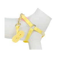 GUIA PEITORAL AMERICANO AMARELO M BONITO PRA CACHORRO