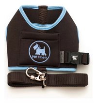 GUIA PEITORAL N2 MARROM/AZUL PET FINESS