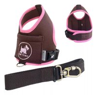 GUIA PEITORAL N4 MARROM/BEGE PET FINESS