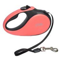 GUIA RETRATIL CAES ATE 15KG ROSA/ PRETO GREAT PETS