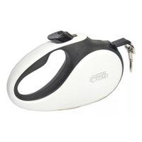 GUIA RETRATIL CAES ATE 25KG BRANCO/PRETO GREAT PETS