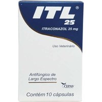 Antifúngico Cepav ITL Itraconazol para Cães e Gatos 10 Cápsulas 25mg
