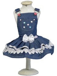 JARDINEIRA FEMININA JEANS M MIOKAO