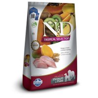 Ração N&D Tropical Selection para Cães Adultos Raças Médias e Grandes Sabor Frango e Frutas Tropicais 10Kg