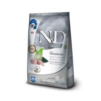 Ração N&D White para Cães Adultos Raças Pequenas Sabor Merluza, Spirulina e Erva Doce 2Kg
