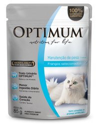 Sachê Optimum para Gatos Adultos Sabor Frango 85g