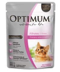 Sachê Optimum para Gatos Filhotes Sabor Frango 85g