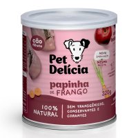 Patê Pet Delícia Natural Papinha para Cães Filhotes Sabor Frango 320g