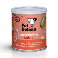 Patê Pet Delícia Natural para Cães Adultos Sabor Carreteiro Suíno 320g