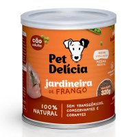 Patê Pet Delícia Natural para Cães Adultos Sabor Jardineira de Frango 320g