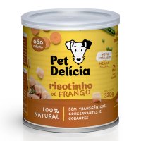 Patê Pet Delícia Natural para Cães Adultos Sabor Risotinho de Frango 320g