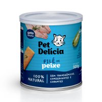 Patê Pet Delícia Natural para Gatos Sabor Filé de Peixe 320g