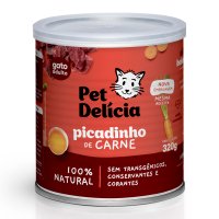 Patê Pet Delícia Natural para Gatos Sabor Picadinho de Carne 320g