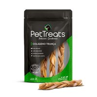 Petisco Natural PetTreats Colágeno Trança para Cães 3un