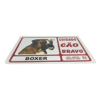PLACA BOXER CAO BRAVO 28X20