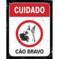 PLACA CUIDADO GATO NINJA 18X23 - Petnautas