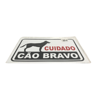 PLACA CUIDADO CAO BRAVO 28X20