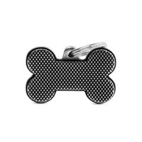 Placa Personalizável de Identificação Osso G Prata Losango