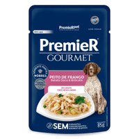 Sachê Premier Gourmet para Cães Adultos Raças Médias e Grandes Sabor Frango 85g