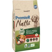 Ração Premier Nattú para Cães Adultos Sabor Frango e Abóbora 12Kg