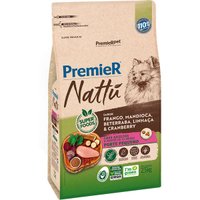 Ração Premier Nattú para Cães Adultos Raças Pequenas Sabor Frango e Mandioca 2,5Kg
