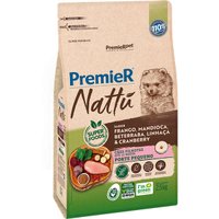 Ração Premier Nattú para Cães Filhotes Raças Pequenas Sabor Frango e Mandioca 2,5Kg