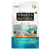 Ração Fórmula Natural Life para Gatos Castrados Sabor Salmão 1Kg