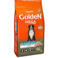 Ração Golden Mega para Cães Adultos Raças Grandes Sabor Frango e Arroz 15Kg