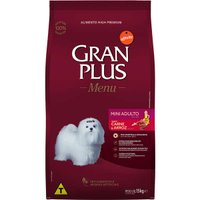 Ração Gran Plus Menu para Cães Adultos Raças Pequenas Sabor Carne e Arroz 15Kg