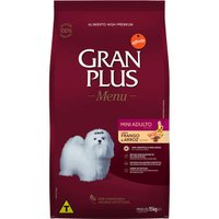Ração Gran Plus Menu para Cães Adultos Raças Pequenas Sabor Frango e Arroz 15Kg