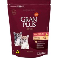 Ração Gran Plus Menu para Cães Filhotes Raças Pequenas Sabor Frango e Arroz 3Kg