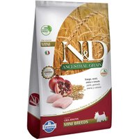 Ração N&D Ancestral para Cães Adultos Raças Pequenas Sabor Frango e Romã 2,5Kg