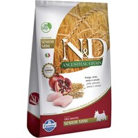 Ração N&D Ancestral para Cães Sênior Raças Pequenas Sabor Frango e Romã 800g