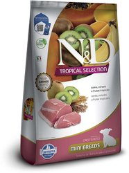 Ração N&D Tropical Selection para Cães Filhotes Raças Pequenas Sabor Suíno e Frutas Tropicais 2,5Kg