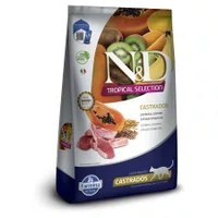 Ração N&D Tropical Selection para Gatos Castrados Sabor Cordeiro e Frutas Tropicais 7Kg