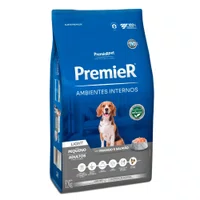 Ração Premier Ambientes Internos Light para Cães Adultos Raças Pequenas Sabor Frango e Salmão 12Kg