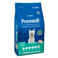 Ração Premier Ambientes Internos para Cães Adultos Raças Pequenas Sabor Frango e Salmão 12Kg