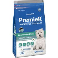 Ração Premier Ambientes Internos para Cães Adultos Raças Pequenas Sabor Frango e Salmão 1Kg