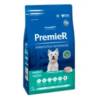Ração Premier Ambientes Internos para Cães Adultos Raças Pequenas Sabor Frango e Salmão 2,5Kg