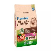 Ração Premier Nattú para Cães Adultos Raças Pequenas Sabor Frango e Mandioca 10,1Kg