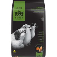 Ração Three Dogs para Cães Adultos Raças Pequenas e Minis Sabor Frango e Cenoura 15Kg