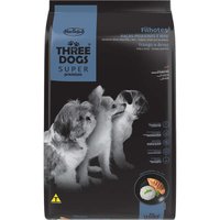 Ração Three Dogs para Cães Filhotes Raças Pequenas Sabor Frango e Arroz 10,1Kg