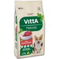 Ração Vitta Natural para Cães Adultos Raças Pequenas Sabor Carne 15Kg