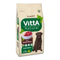 Ração Vitta Natural para Cães Adultos Sabor Carne e Arroz 15Kg