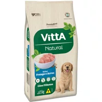 Ração Vitta Natural para Cães Filhote Sabor Frango e Cereais 15Kg