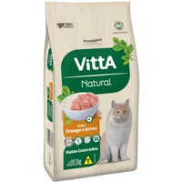 Ração Vitta Natural para Gatos Castrados Sabor Frango 10,1Kg
