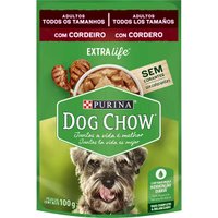 Sachê Dog Chow Extra Life para Cães Adultos de Todos os Tamanhos Sabor Cordeiro 100g