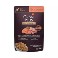 Sachê Gran Plus Gourmet para Cães Adultos Sabor Salmão e Frango 100g